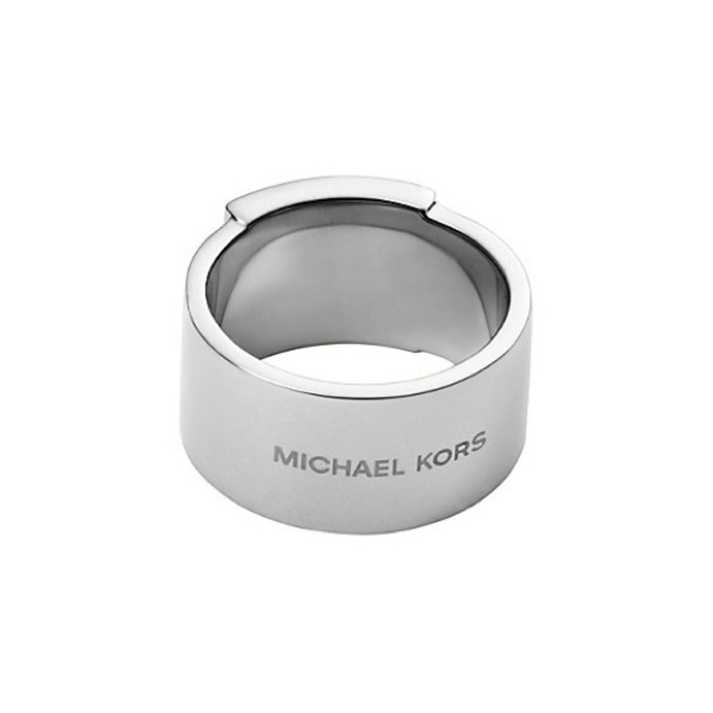 Michael Kors Silvertone Padlock Ring and Astor Stud Bracelet Matching Pair 7 - Picture 11 of 12